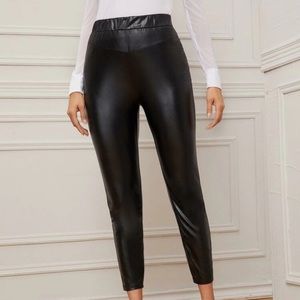 SHEIN faux leather leggings